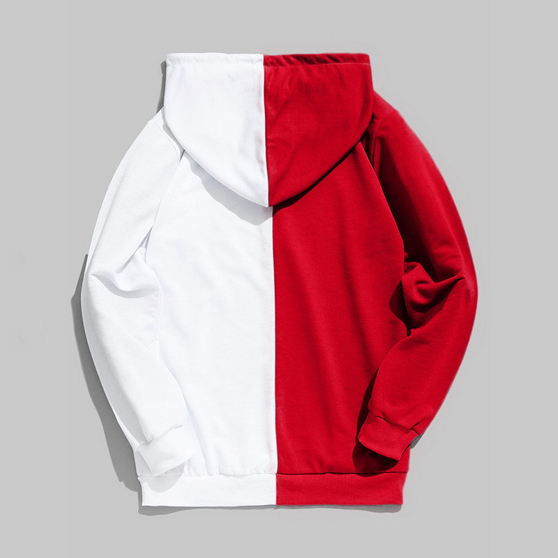 Long Sleeve Men's Hoodies Hood Half Black Half White Cool Plain Hoddies Men Patchwork Cotton Sweatshirt Male Hoody Fashion Women1