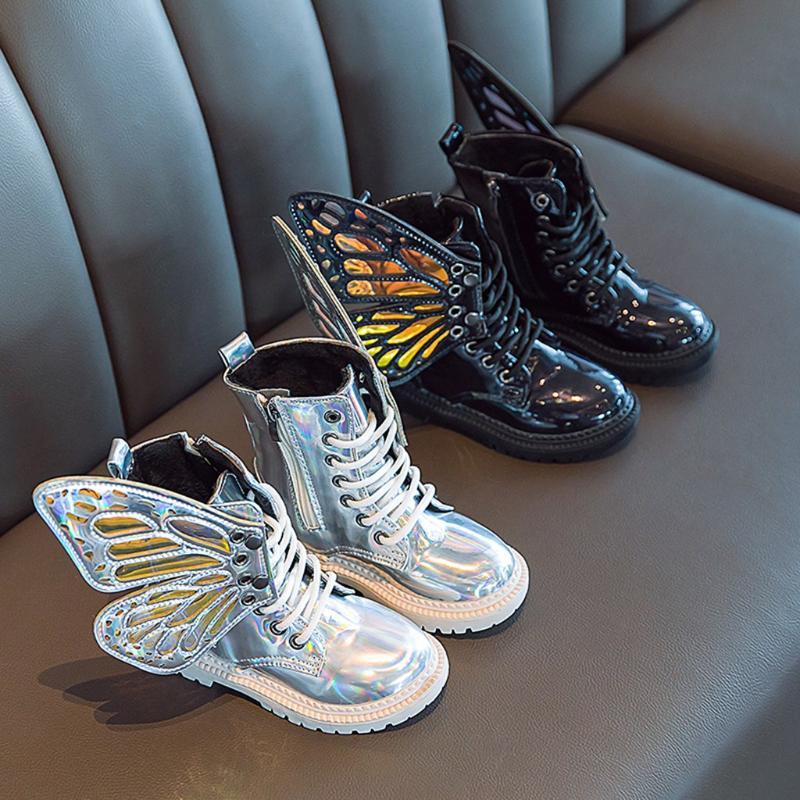 2020 New Fashion Girls Leather Boots Princess Shoes Children Kids Girls Butterfly Wings Detachable Wram Zip Short Boots Shoes, Black;grey
2020 New Fashion Girls Leather Boots Princess Shoes Children Kids Girls Butterfly Wings Detachable Wram Zip Short Boots Shoes, Black;grey