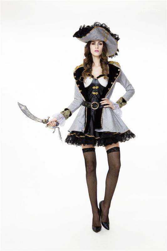 Stage Halloween Dress Clothes Cosplay Women Pirate Costume Theme Designer Queen, As pic without sword
Stage Halloween Dress Clothes Cosplay Women Pirate Costume Theme Designer Queen, As pic without sword