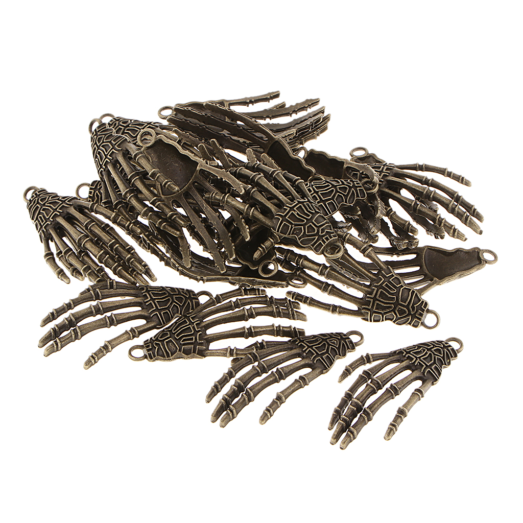25 bracelet charms skeleton hand pendant jewelry making finding, Black
25 bracelet charms skeleton hand pendant jewelry making finding, Black