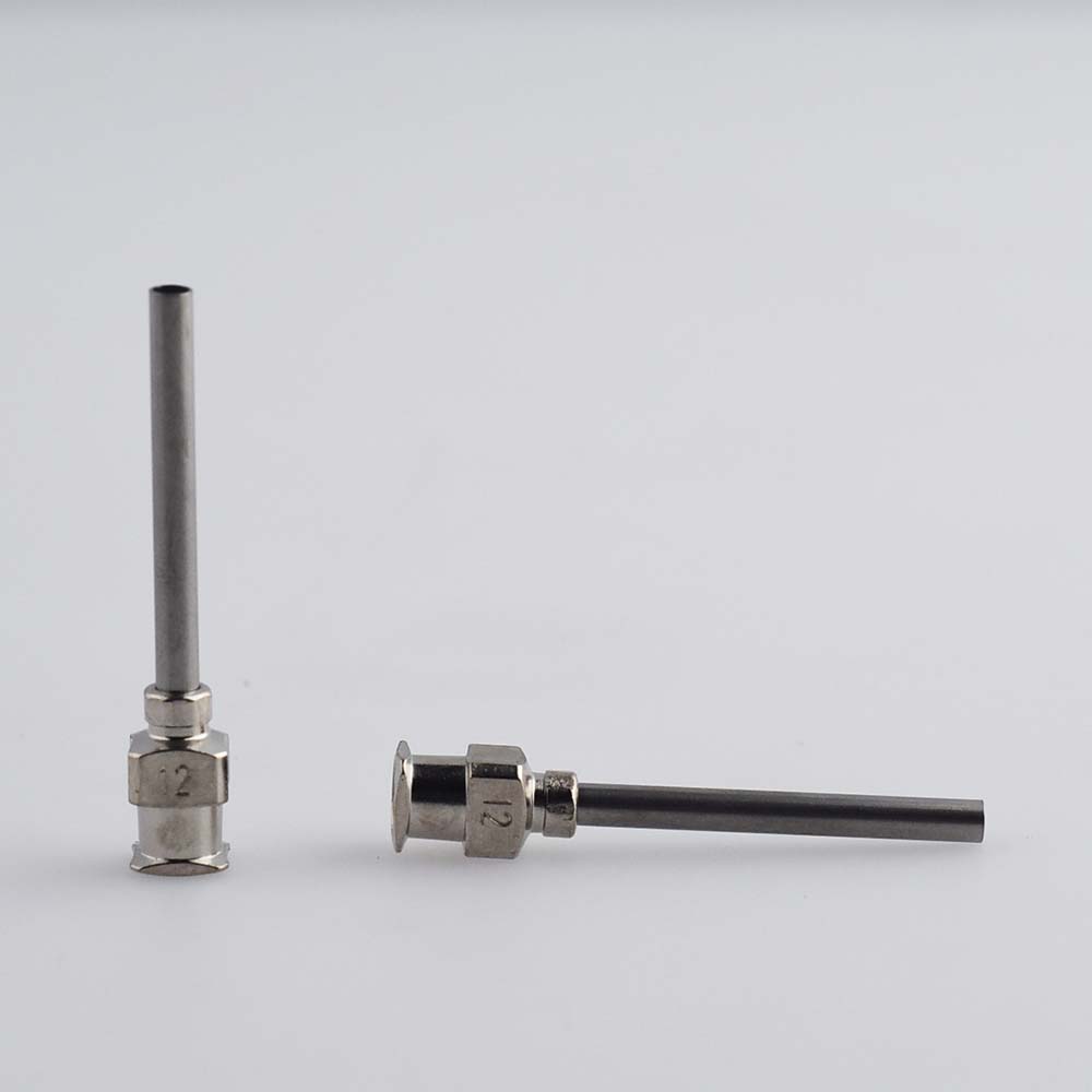 12G Dispensing Needle 1" All Metal, Stainless Steel Blunt Tip Luer Lock 12 Pack