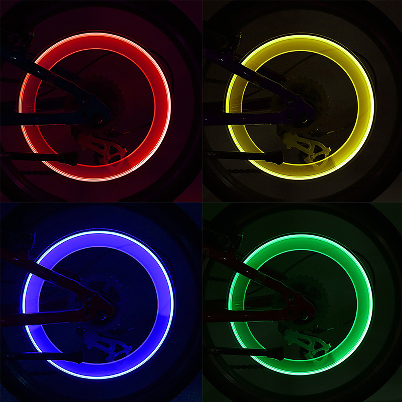 Bicycle Car LED Light Tyre Valve Cap Motorcycle Bicycles Flash Lighting Mountain Bike Cycling Tyre Wheel Lights Leds Neon Lamp