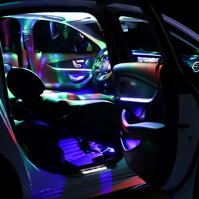 LED USB Car Atmosphere Light Sound Control Crystal Magic Ball Disco Lamp RGB Colorful Music DJ Light