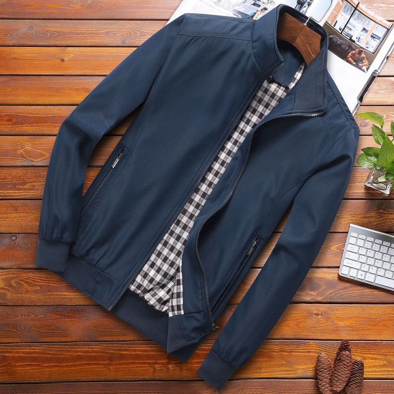 Men's Solid Color Jacket Thin Business Casual Korean Slim Casual Long Sleeve Solid Color Zip Jacket New Male Plus Size Coats, Black
Men's Solid Color Jacket Thin Business Casual Korean Slim Casual Long Sleeve Solid Color Zip Jacket New Male Plus Size Coats, Black