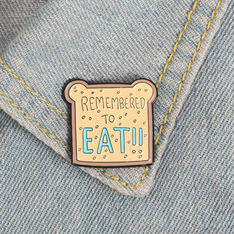 Cute Small Funny Square Remember To Eat Enamel Brooches Pins for Women Christmas Demin Shirt Decor Brooch Pin Metal Kawaii Badge, Gray
Cute Small Funny Square Remember To Eat Enamel Brooches Pins for Women Christmas Demin Shirt Decor Brooch Pin Metal Kawaii Badge, Gray