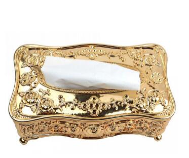 Universal European Style Acrylic Tissue Box Fashion High Grade Home Office KTV Hotel Car Facial Tissue Box Case Holder