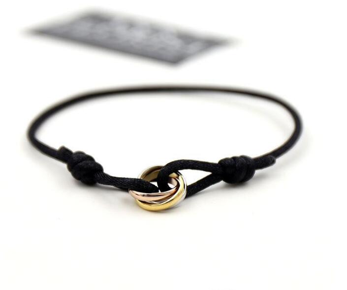 Titanium steel Three color Love Bracelet Bangle for women Red Rope lovers charm bracelets femme and men Fashion Hand accessorize Friendship