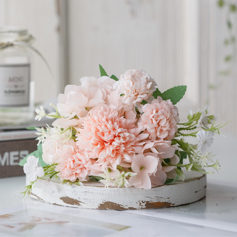 Artificial Flowers Hydrangea Bouquet Home Wedding Decor Autum Silk Plastic Glower Fake flower party room decoration New Arrival
Artificial Flowers Hydrangea Bouquet Home Wedding Decor Autum Silk Plastic Glower Fake flower party room decoration New Arrival