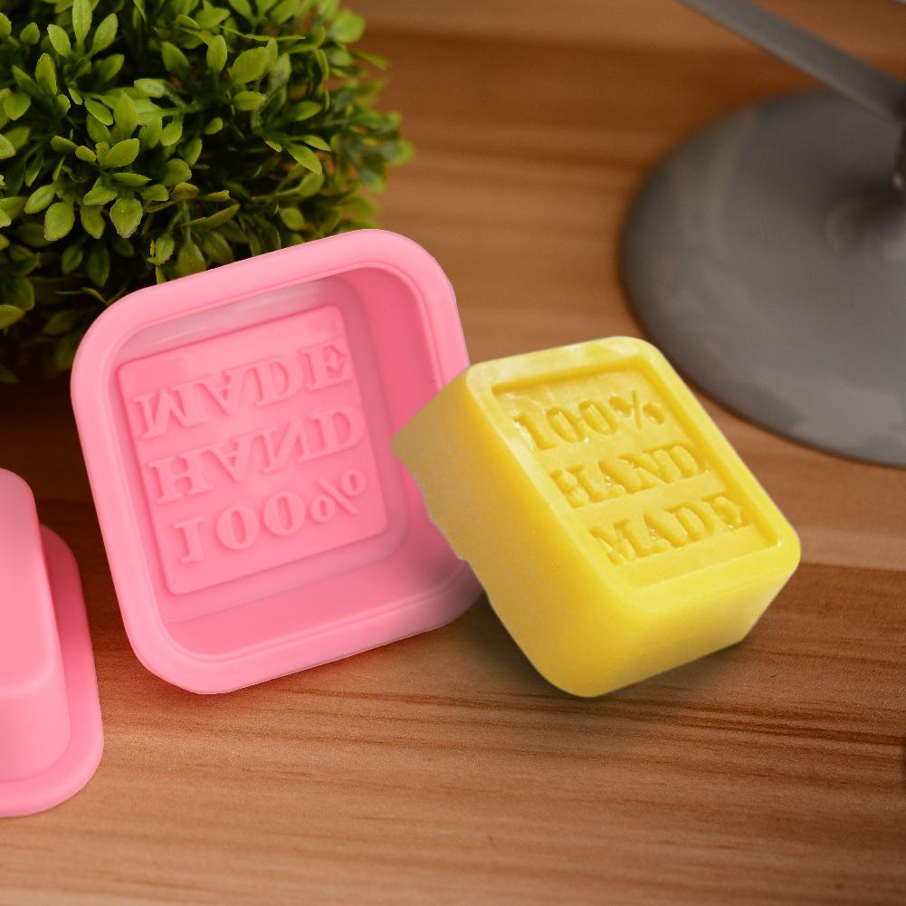 100% hand made design Silicone soap mold 3D Square Shape DIY Cake Muffin Mold Cupcake Pan Reusable Non-stick silicone mould