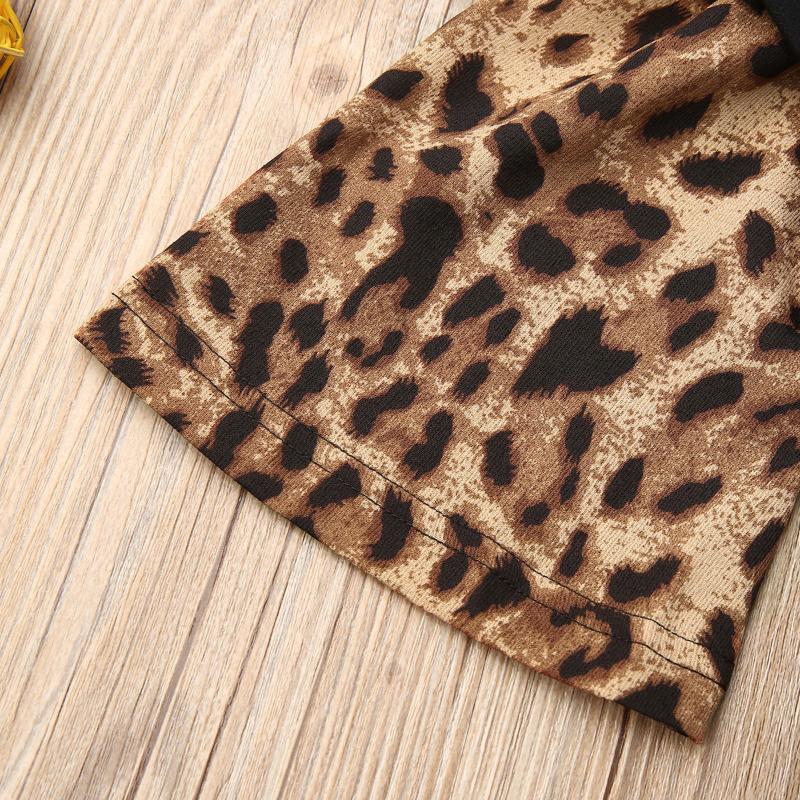 Boutique Kids Baby Girls Fall WInter Clothes Tops Leopard Shirt+Pants Overalls 2pcs Outfits Tracksuit