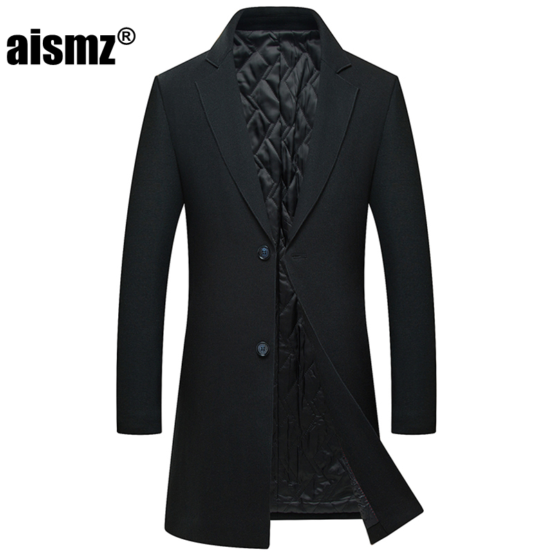 Aismz Winter Business Casual Men Single Breasted Long Wool Overcoat Mens Slim Thick Warm Jackets Trench Coat casaco masculino, Az1805 black
Aismz Winter Business Casual Men Single Breasted Long Wool Overcoat Mens Slim Thick Warm Jackets Trench Coat casaco masculino, Az1805 black