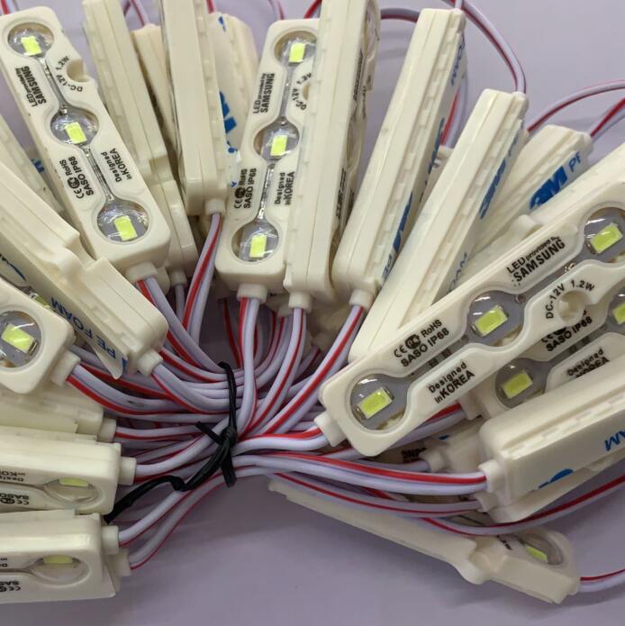 Super Bright 5730 Led Module Light Advertising Lamp 1.5W 3 Leds Sign Backlights 12V IP68 Waterproof Cool White Red Blue
Super Bright 5730 Led Module Light Advertising Lamp 1.5W 3 Leds Sign Backlights 12V IP68 Waterproof Cool White Red Blue