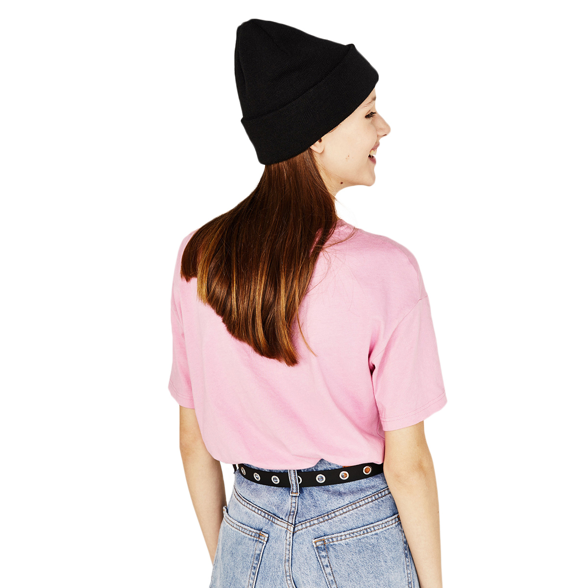 Hyh Haoyihui New Fashion 2018 Women Light Pink Casual Sweet T-shirts Character Print Short Sleeve T-shirt Female O-neck Tops Y19060601