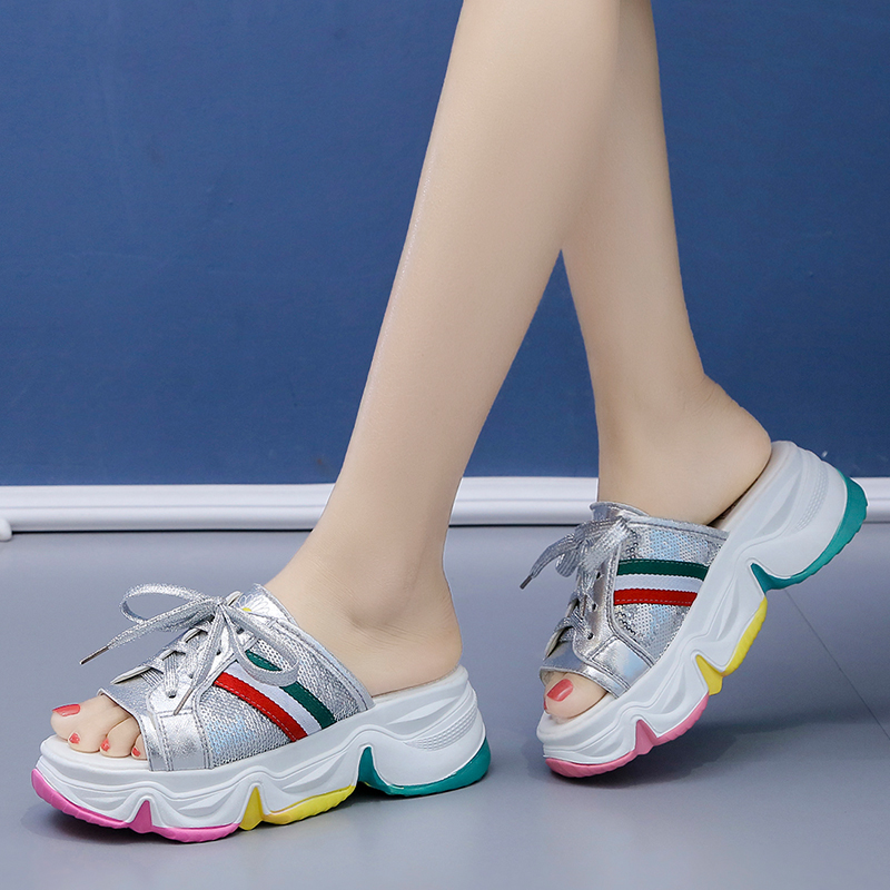 Sequin Platform Wedge Slippers Women Rainbow Sole Cross Strappy Thick Sole Slippers Women Summer Sparkling Platform Sandals, Gold
Sequin Platform Wedge Slippers Women Rainbow Sole Cross Strappy Thick Sole Slippers Women Summer Sparkling Platform Sandals, Gold