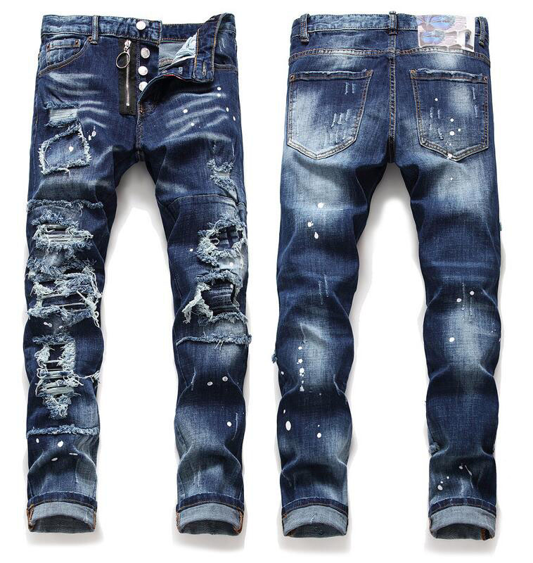Mens Ripped Patchwork Straight Leg Jeans Men Fashion Designer Slim Fit Washed Zipper panelled Motocycle Denim Pants Hip HOP Trousers 1029, 1089
Mens Ripped Patchwork Straight Leg Jeans Men Fashion Designer Slim Fit Washed Zipper panelled Motocycle Denim Pants Hip HOP Trousers 1029, 1089