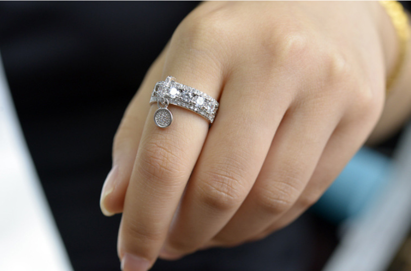 Sterg Sier Gold Fill Cubic Zirconia Wedding Band Ring for Women - Bohemian, Celtic, Asian & More Styles