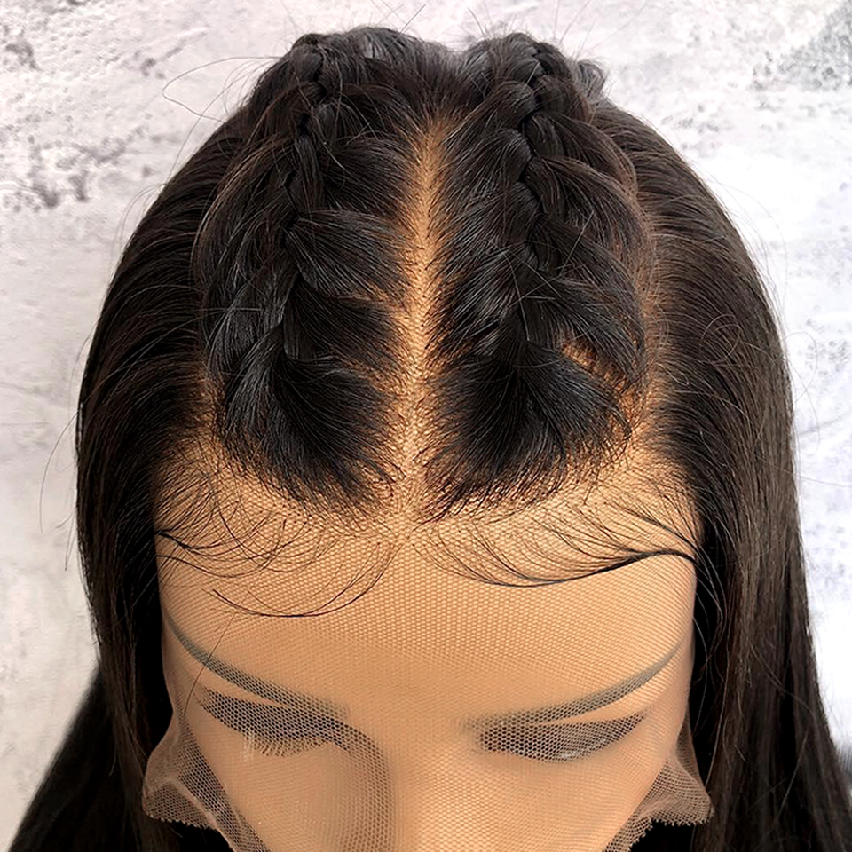 Free shipping 360 Frontal Wig Pre Plucked With Baby Hair long Malaysian Straight Lace Front Wigs synthetic hair heat resistant for black women