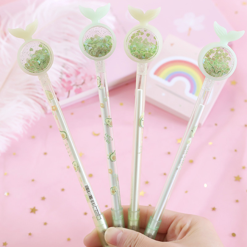 20 0.38mm creative cartoon girl heart fishtail sequin gel pen avocado signature pen cute student exam writing pen office school stationery
20 0.38mm creative cartoon girl heart fishtail sequin gel pen avocado signature pen cute student exam writing pen office school stationery
