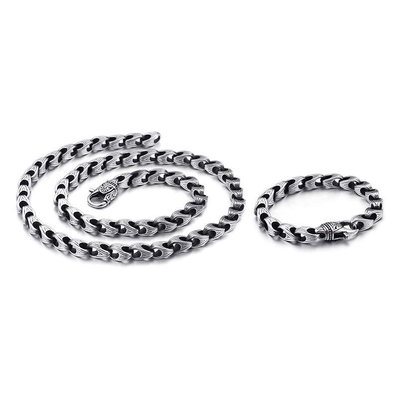 Chains European And American Men's Titanium Steel Chain Jewelry Fashion Trend Necklace
Chains European And American Men's Titanium Steel Chain Jewelry Fashion Trend Necklace