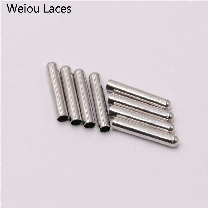 Weiou New Women Men Shoe Lace Tips Replacement Head For Shoestrings Bullet Aglets Round Accessories DIY Shoelaces