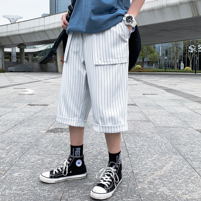 Male Straight Loose Capri Pants Men's Shorts Men's Pants Striped Streetwear Hip Hop Fashion Loose Casual, Black
Male Straight Loose Capri Pants Men's Shorts Men's Pants Striped Streetwear Hip Hop Fashion Loose Casual, Black