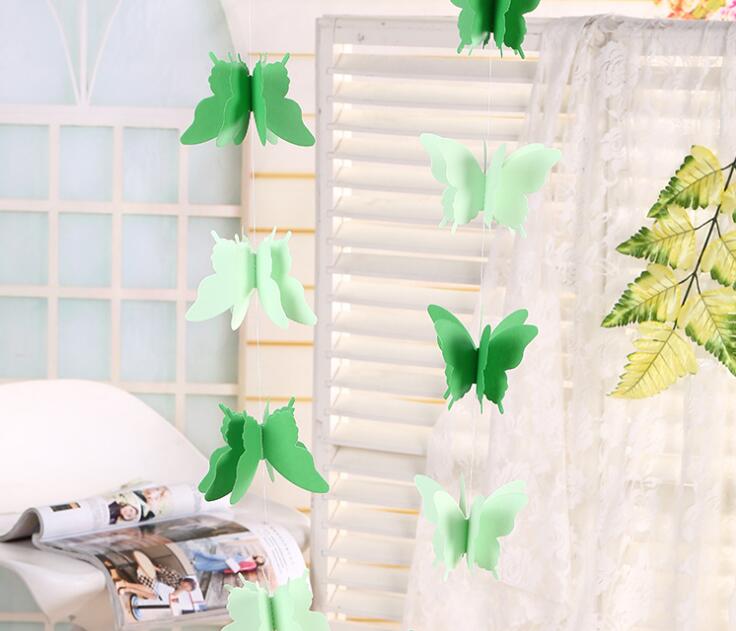 Butterfly paper pulled flower decoration wedding navidad party backdrops baby shower birthday Party & festival DIY decoration