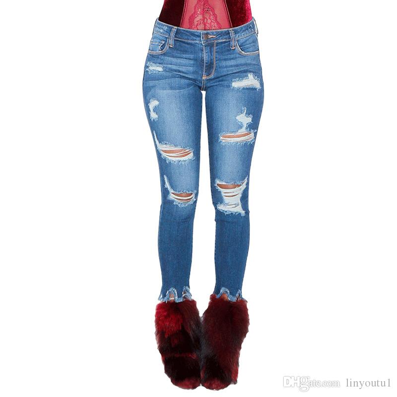 2020 Autumn New Skinny High Waist Blue Jeans Woman Casual Ripped Distressed Pants Ladies Washed Streetwear Jeans Womens
2020 Autumn New Skinny High Waist Blue Jeans Woman Casual Ripped Distressed Pants Ladies Washed Streetwear Jeans Womens