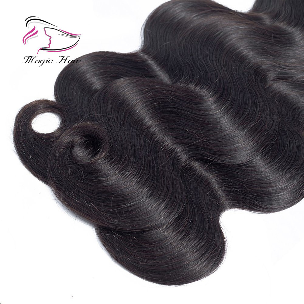 Evermagic Natural Color 3pieces Bundles With 1piece Closure Brazilian Hair Weave Body Wave Human Hair Extension 8-22inches