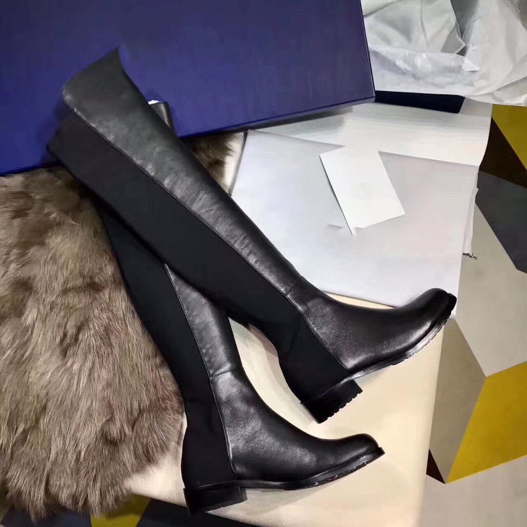 Hot Sale- Elastic Boots 2.5cm heel Women's Autumn and Winter New Leather Slim Shoes With Slim Legs High long Boots Girls, Black
Hot Sale- Elastic Boots 2.5cm heel Women's Autumn and Winter New Leather Slim Shoes With Slim Legs High long Boots Girls, Black