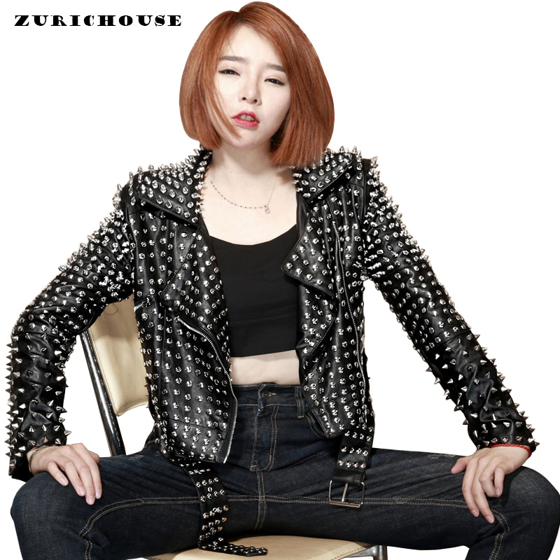 ZURICHOUSE 2020 Women Rock Style Punk Rivet Leather Jacket Studded Epaulet Motorcycle Spiked Clothes PU Faux Leather Jacket, Black
ZURICHOUSE 2020 Women Rock Style Punk Rivet Leather Jacket Studded Epaulet Motorcycle Spiked Clothes PU Faux Leather Jacket, Black