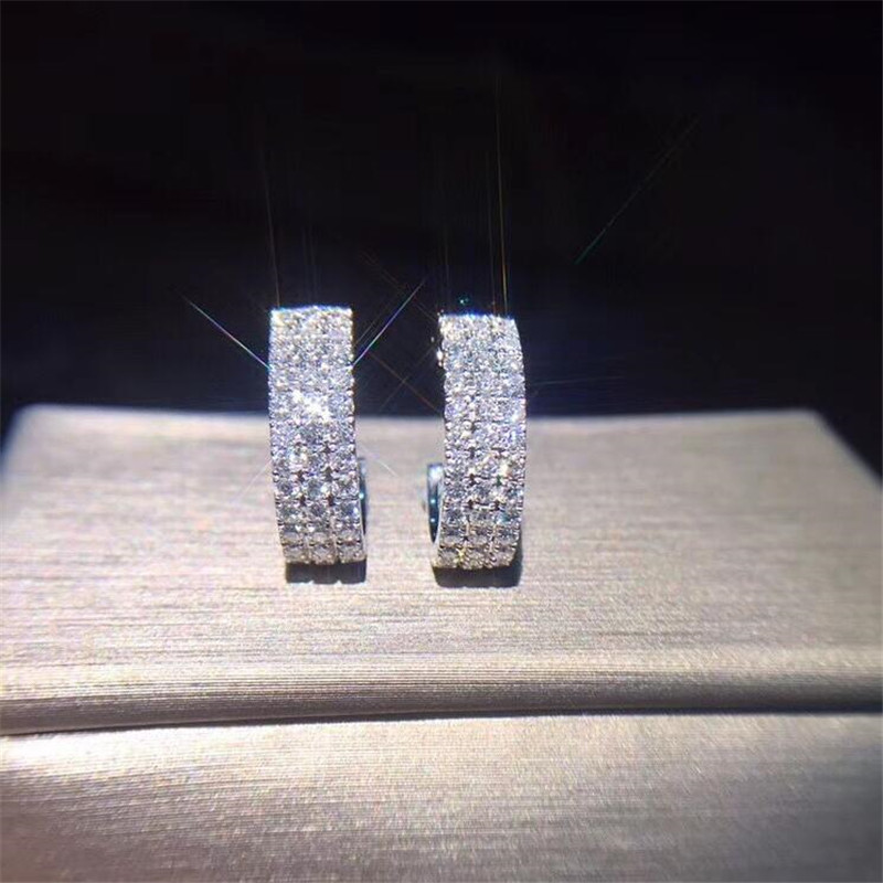 Sterling Sier Clip-On Earrings: White Sapphire CZ Dia Gemstones Free shipping