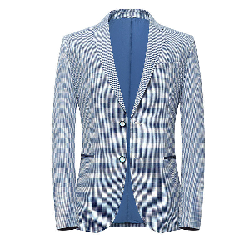 Spring new slim jacket men's suit blazer men's blue checked single-breasted suit blazer business casual jacket, Same as the picture
Spring new slim jacket men's suit blazer men's blue checked single-breasted suit blazer business casual jacket, Same as the picture
