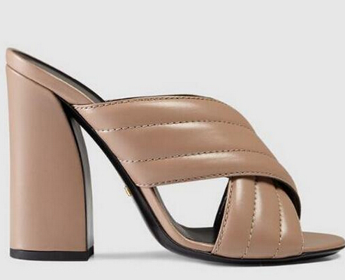 Hot Sale-ver Chunky Heel Women Slides Block High Heels Sandal Mules Shoes Woman Slipper Cheap