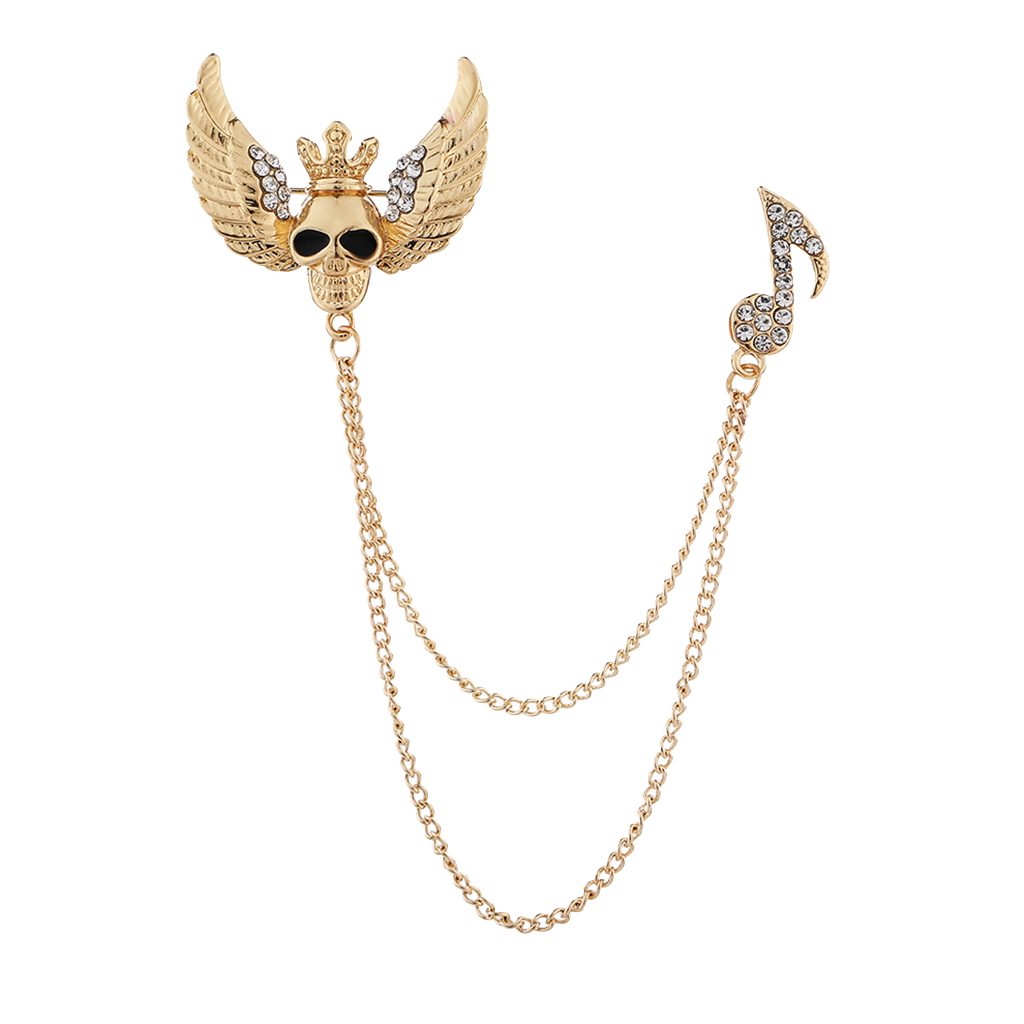 Men Classic Wing Tassel Brooch Suit Corsage Brooch Pins Party Badge