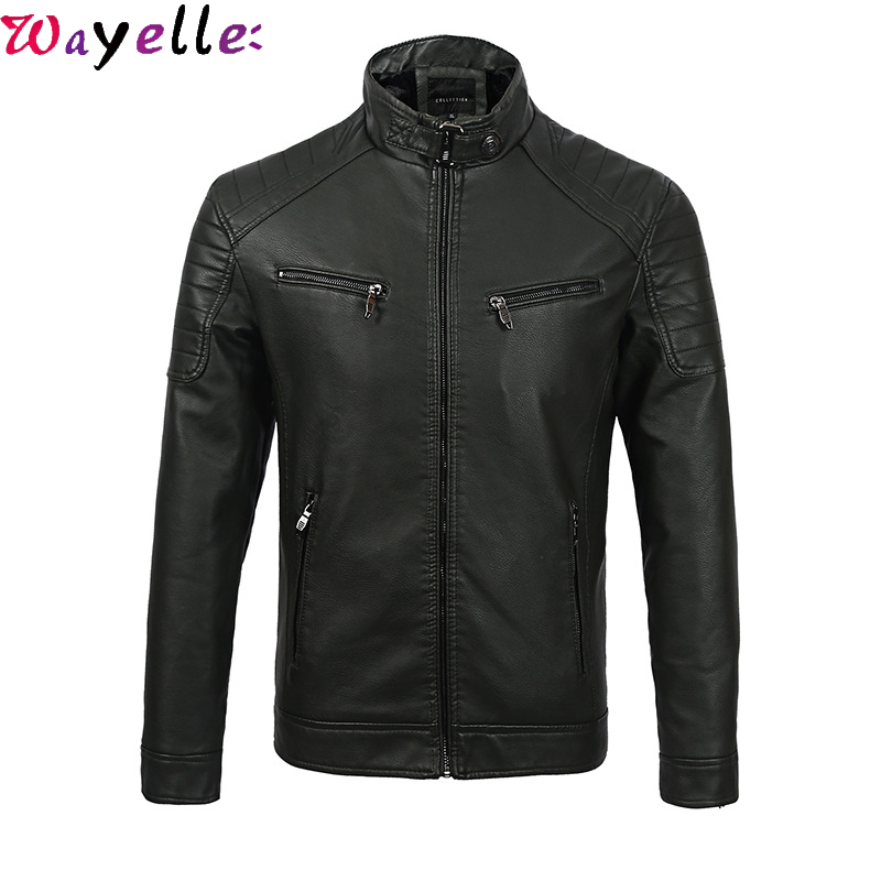 Soft PU Leather Jackets Coats Men Mandarin Collar Fleece Warm Faux Leather Jackets Coats Men Moto Biker, Black
Soft PU Leather Jackets Coats Men Mandarin Collar Fleece Warm Faux Leather Jackets Coats Men Moto Biker, Black