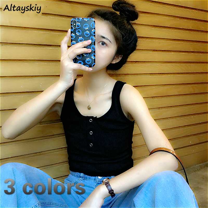 Tanks Women Summer Sleeveless Vintage Ladies Black Crop Top Casual Chic Street Club Knitted Femme Sexy Tops Simple Basic Outwear
Tanks Women Summer Sleeveless Vintage Ladies Black Crop Top Casual Chic Street Club Knitted Femme Sexy Tops Simple Basic Outwear