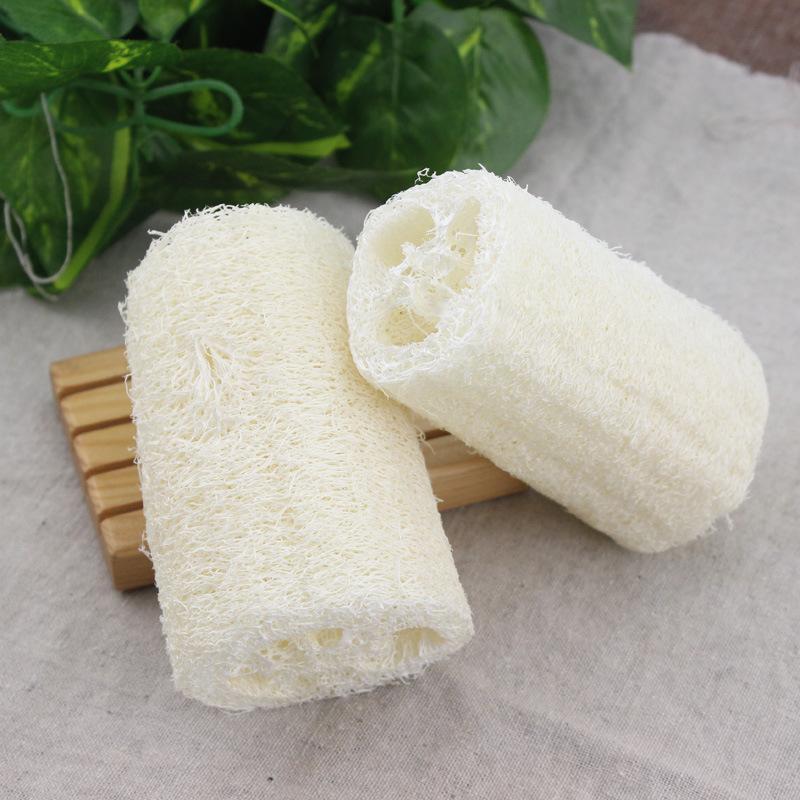 5 Inches Natural Flatten Loofah Dish Cleaning Brush Dishwashing Ball Washing-up Loofah Sponge Bath Shower Tool LJJA-AAA990
