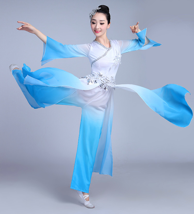 New Fan Umbrella Dance Performance Elegant Modern Dance Costume Yangge Adult Female Classical Costume Female S-XXXL
New Fan Umbrella Dance Performance Elegant Modern Dance Costume Yangge Adult Female Classical Costume Female S-XXXL