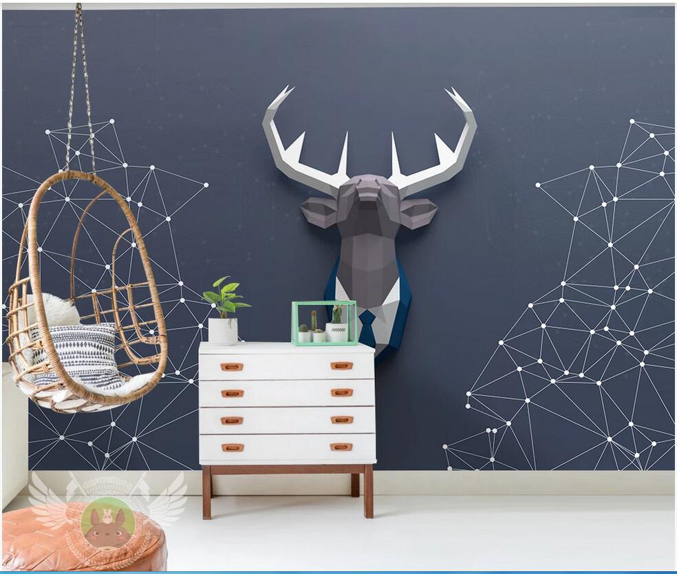 WDBH 3d wallpaper custom photo Nordic geometric abstract elk art background wall decoration painting home decor decoration painting, Non-woven
WDBH 3d wallpaper custom photo Nordic geometric abstract elk art background wall decoration painting home decor decoration painting, Non-woven