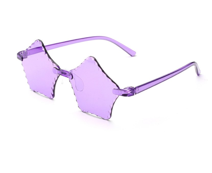 Kids UV Protection Sunglasses Children Girls Boys Plastic Pentagram Sunglasses Boy Girl Eyewear Goggles Gradient Lense Rimless