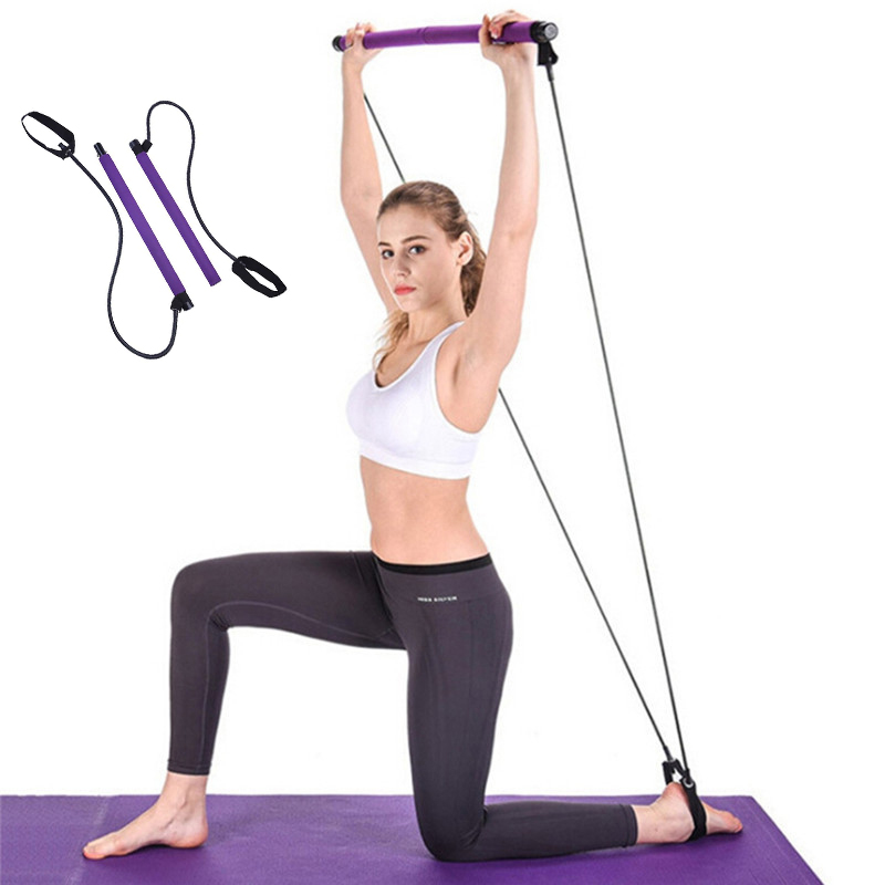 Pilates Bar Resistance Band Yoga Pilates Stick Home Gym Yoga Exercise Fitness Bar with 2 Foot Loops Stretch Stick Bodybuilding
Pilates Bar Resistance Band Yoga Pilates Stick Home Gym Yoga Exercise Fitness Bar with 2 Foot Loops Stretch Stick Bodybuilding
