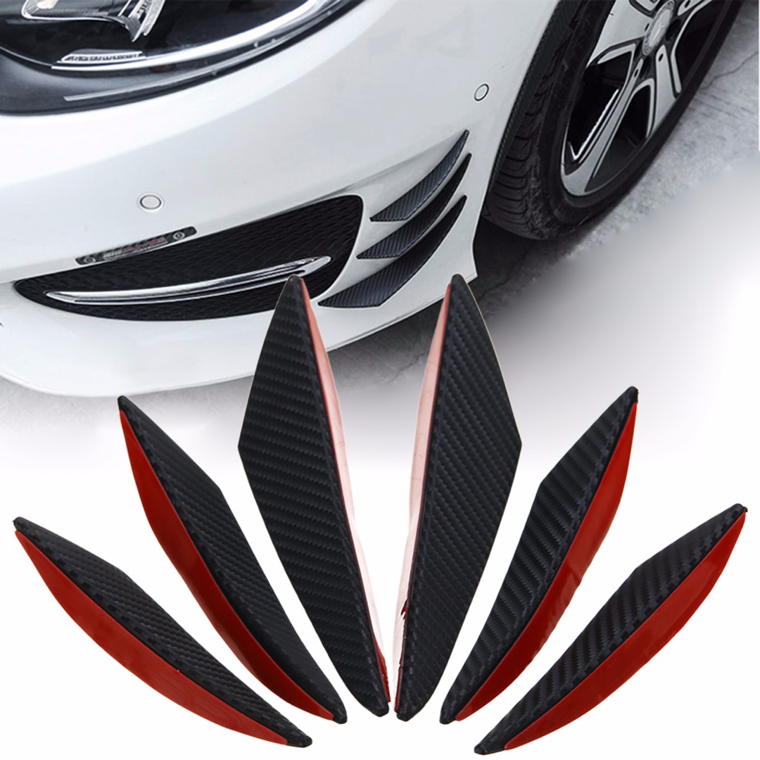 6pcs/set Carbon Fiber Style Car Front Bumper Lip Splitter Body Spoiler Canards Universal For Cars Exterio Accessories Valence Chin Accessory от DHgate WW