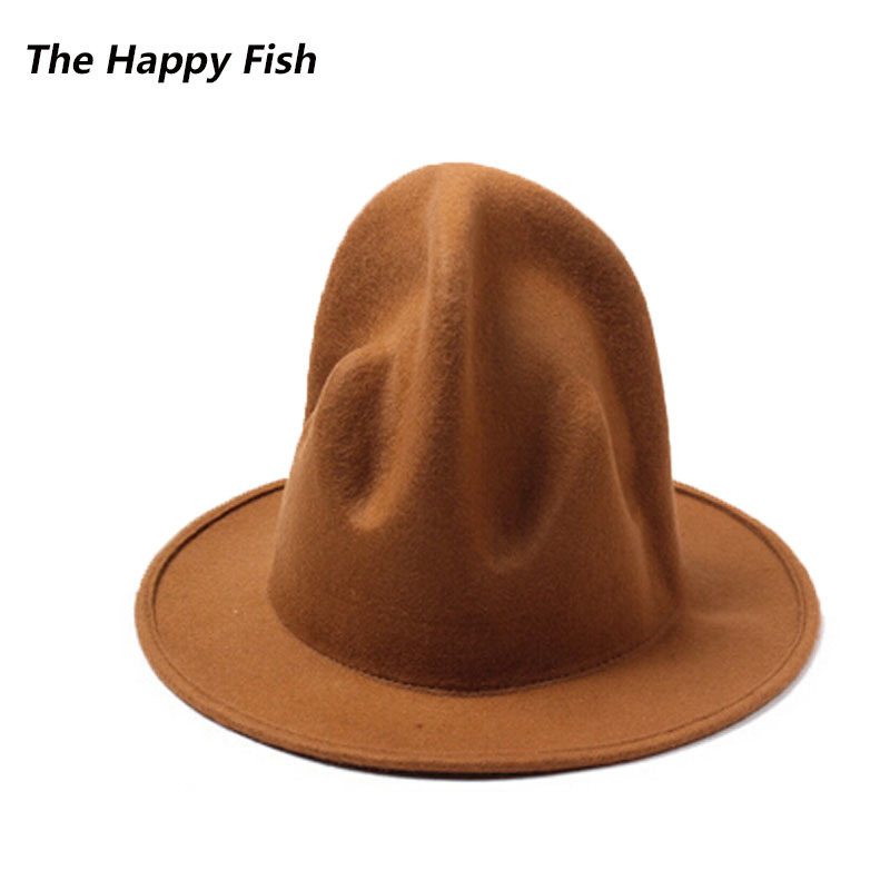 pharrell hat felt fedora hat for woman men hats black top hat Y200110