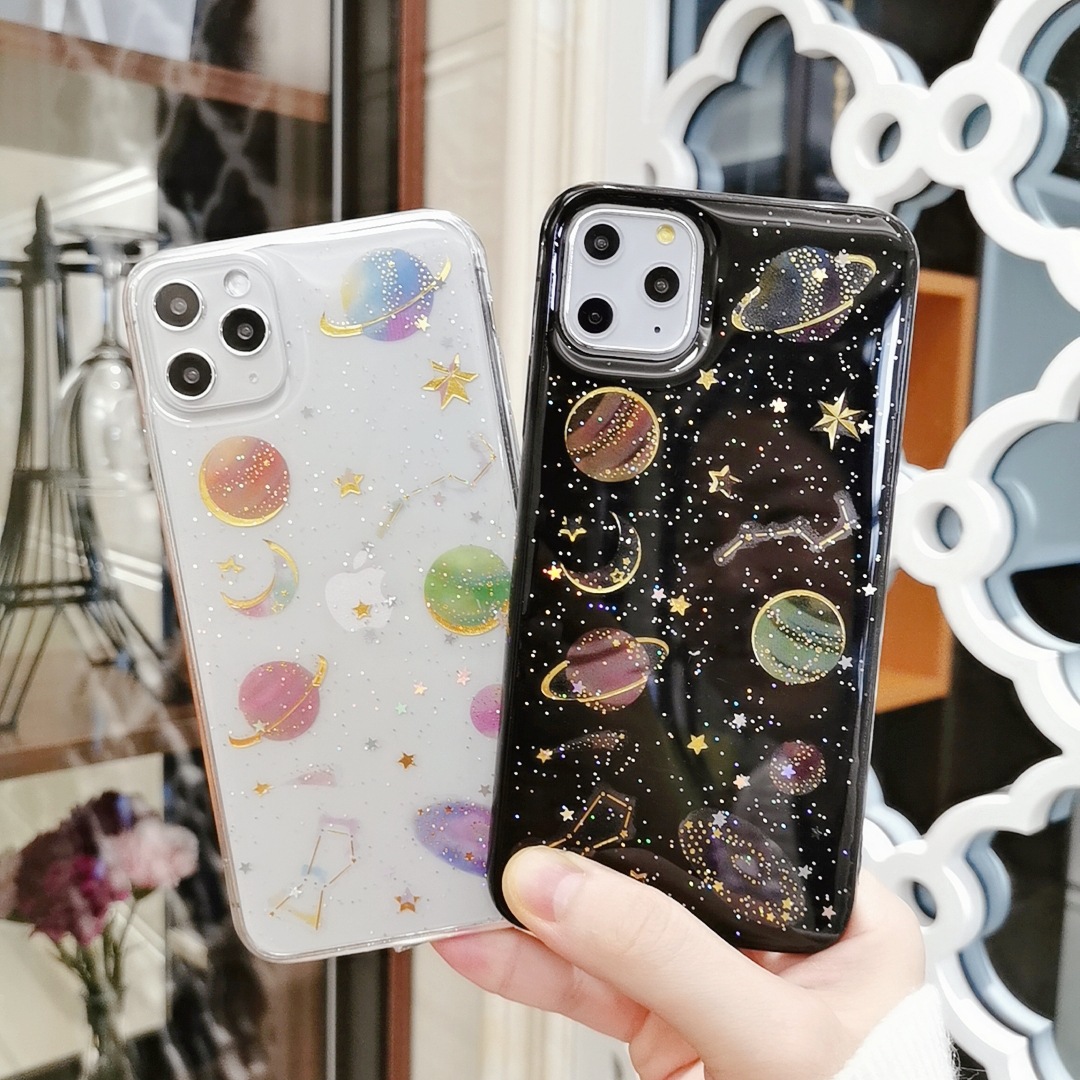 Flash Powder Star Drop Adhesive Planet TPU Material Cover Type Soft Shell Back Cover Mobile Phone Case for iPhone
Flash Powder Star Drop Adhesive Planet TPU Material Cover Type Soft Shell Back Cover Mobile Phone Case for iPhone