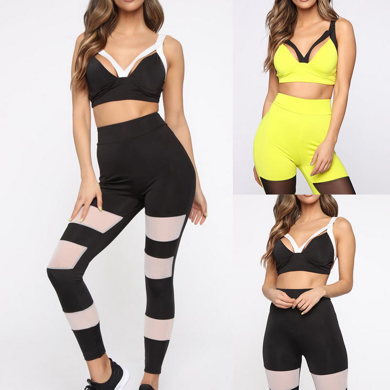 Vertvie Sexy Women Yoga Set Sleeveless 2 Piece Patchwork Mesh Sports Leggings Push Up Running Set Gym Workout Clothes For Female, Black
Vertvie Sexy Women Yoga Set Sleeveless 2 Piece Patchwork Mesh Sports Leggings Push Up Running Set Gym Workout Clothes For Female, Black