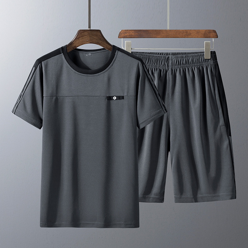Men Summer Clothing Short Sleeved T Shirt Tracksuit Sets Patchwork Sweat Suits 2 Pcs Jogger Shorts Casual Male Sports Wear 2020, Black
Men Summer Clothing Short Sleeved T Shirt Tracksuit Sets Patchwork Sweat Suits 2 Pcs Jogger Shorts Casual Male Sports Wear 2020, Black