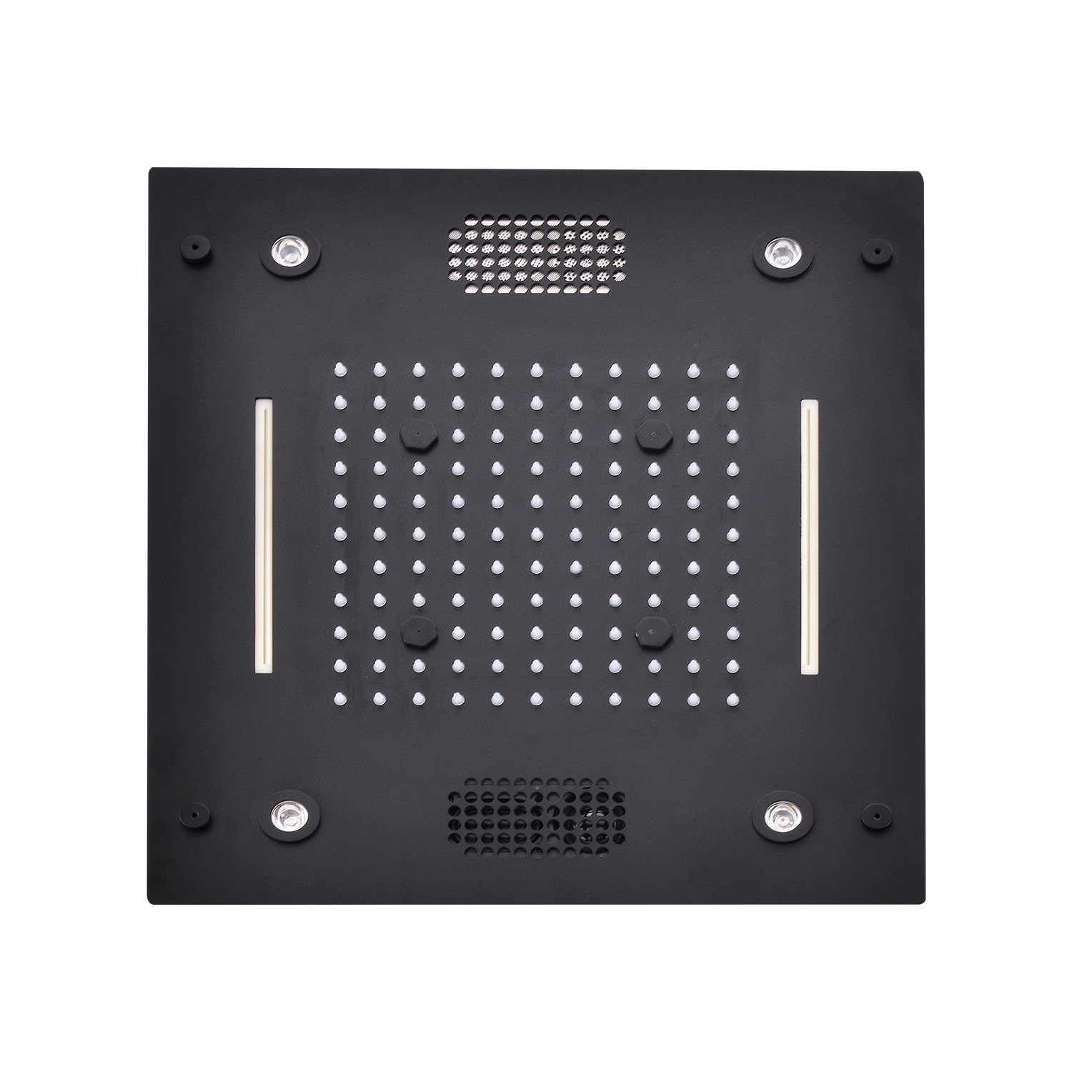 Newly Bluetooth Music Shower Faucet Bathroom Ceiling LED ShowerHead 16inch 304 Stainless Steel Bath Waterfall Rainfall System Panel