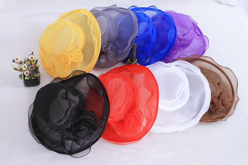 Summer Hat Women Kentucky Derby Wide Brim Sun Hat Wedding Church Sea Beach Hats for Women Floppy Ladies Hat