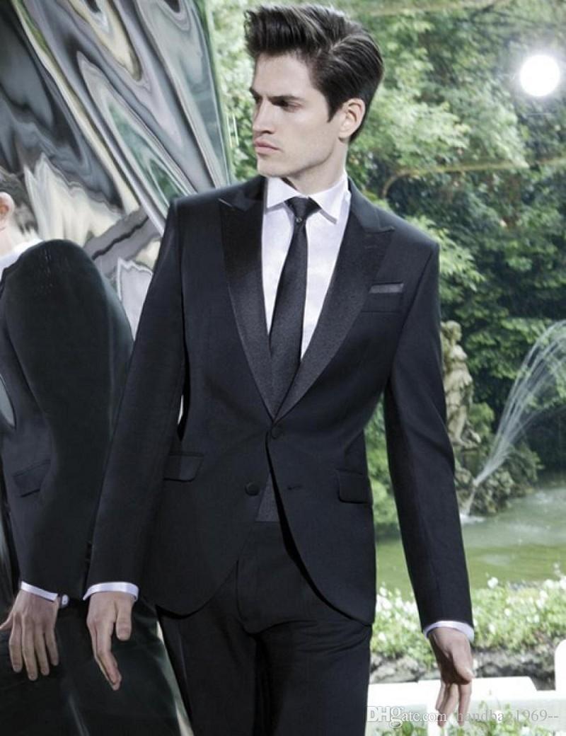 New Fashion Two Buttons Black Groom Tuxedos Groomsmen Peak Lapel Best Man Blazer Mens Wedding Suits (Jacket+Pants+Tie) H:901, Same as image
New Fashion Two Buttons Black Groom Tuxedos Groomsmen Peak Lapel Best Man Blazer Mens Wedding Suits (Jacket+Pants+Tie) H:901, Same as image
