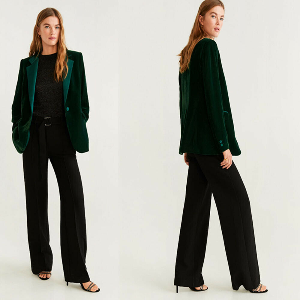 Green Velvet Mother of the Bride Suits Ladies Women Suit Coat Business Party Outfit Work Wear One Piece Club Prom Blazer